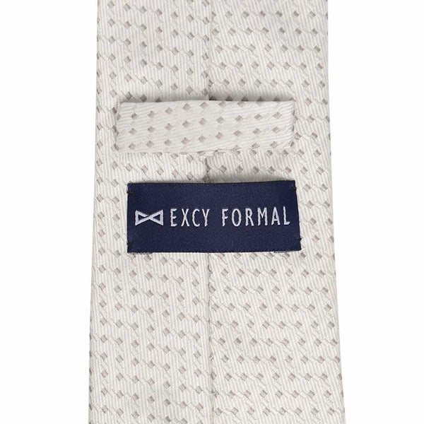 NE-902 日本製フォーマルネクタイ ドット オフホワイト