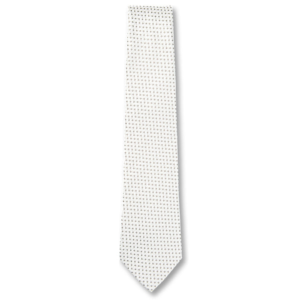 NE-902 日本製フォーマルネクタイ ドット オフホワイト