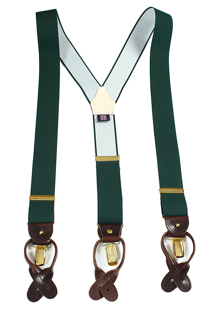 AT-GREEN アルバートサーストン サスペンダー グリーン エラ