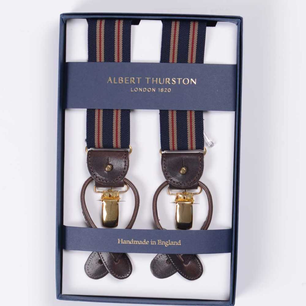 THURSTON / ストライプ サスペンダー 35mm